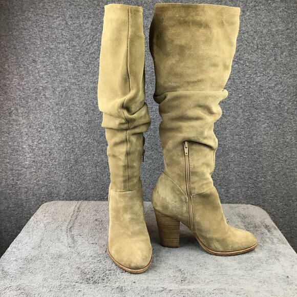 Steve Madden Nevada Suede Leather Slough Boots in Sand Sz 7B - Picture 2 of 12